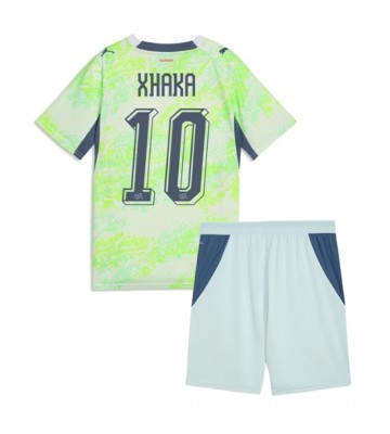 Schweiz Granit Xhaka #10 Udebanetrøje Børn VM 2026 Kortærmet (+ Korte bukser)